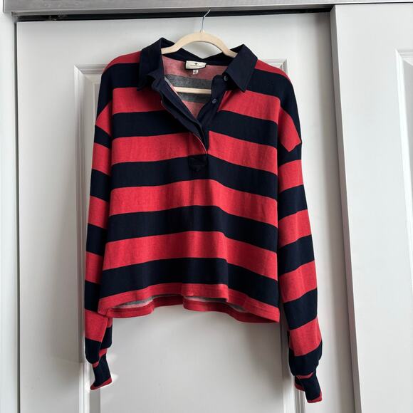 Tuckernuck Stripe Cotton Warren Rugby Shirt Sz M Preppy Academia - Picture 2 of 12